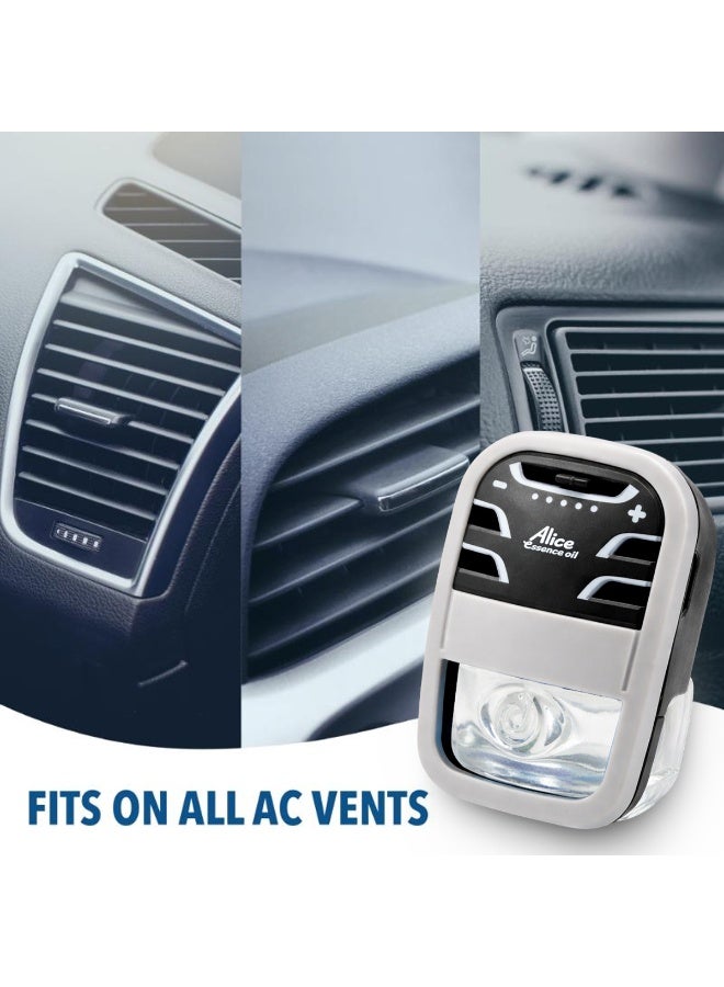 أليس معطر هواء للسيارة يوضع على فتحة مكيف الهواء، برائحة الحمضيات المنعشة والخفيفة، مزيل للروائح الكريهة، يدوم طويلاً، منخفض السمية، تحكم قابل للتعديل في مستوى العطر بخمسة مستويات، يناسب جميع فتحات مكيفات الهواء في السيارات، معطر داخلي للسيارات السيدان وسيارات الدفع الرباعي والهاتشباك، مثالي للسفر، جودة ممتازة. - Image 4